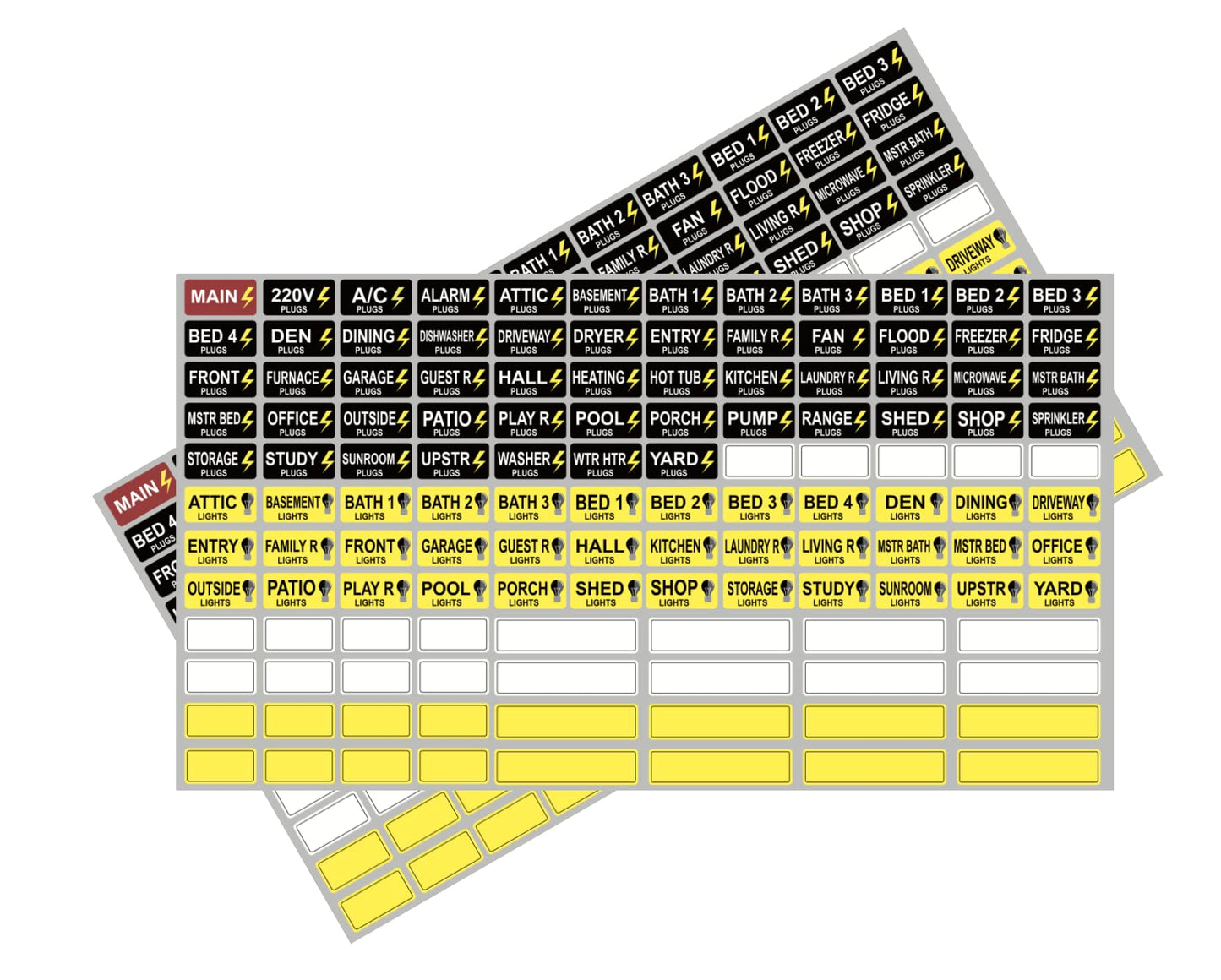 Circuit Breaker Box Stickers Removable Stickers for Electrical Plugs and Lights Circuit Breaker in Office and Home