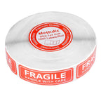 Methdic Fragile Stickers - 1"x 3" Strong Adhesive Fragile Labels 1 Roll/1000 Labels(Handle with Care,Fragile) Stickers for Shipping and Moving 1" x 3" | 1000 Labels