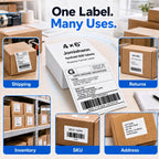4x6 Thermal Shipping Labels, Fanfold Thermal Labels,500 labels 500 Count