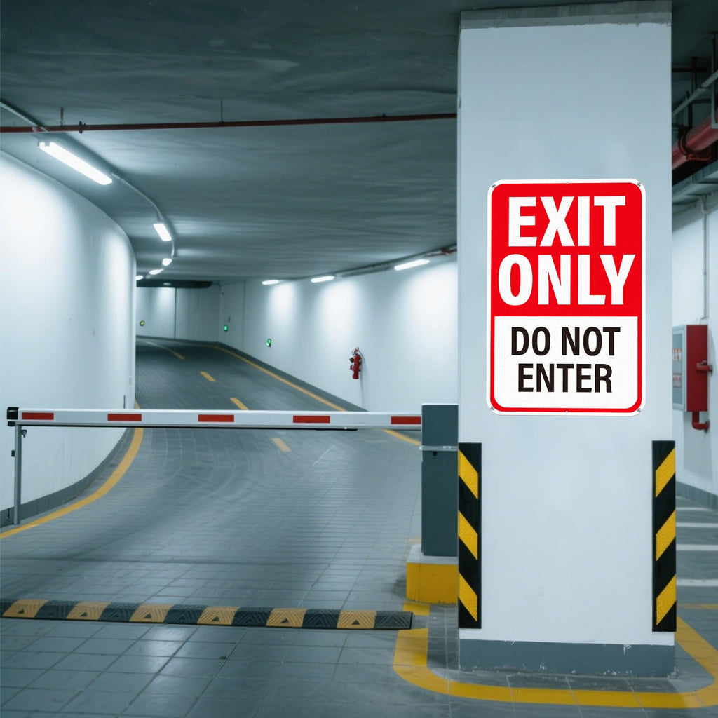 2Pack Exit Only Do Not Enter Sign 18"×12" Engineer Grade Reflective