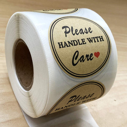 Fragile Handle with Care Stickers,Shipping Warning Labels for Packing,2 Inch Mailing Shipping Moving Packing Stickers for Small Business,500 Pcs