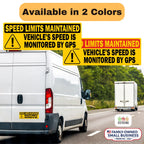 TOTOMO Vehicle Speed Monitored by GPS Safety Sticker, Speed Limits Maintained, 10-Pack, 10" x 3.5" Reflective Warning Decal for Fleet Vehicles, Trucks, Vans & Commercial Vehicles Black Standard [10"x3.5"]
