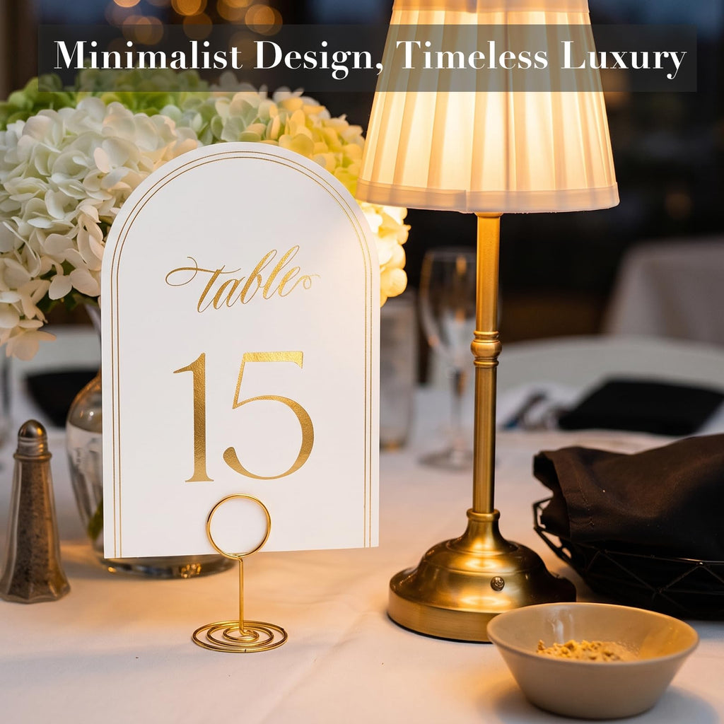 Wedding Table Numbers 1-20 with Head Table, Gold Table Numbers, Art Paper