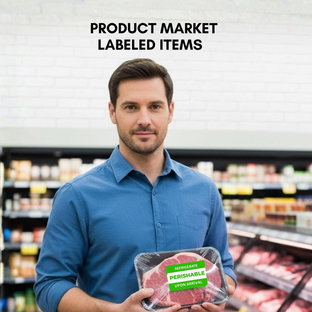 Great Eastern 500 Pcs Refrigerate Perishable Upon Arrival Labels, 3" × 2" Refrigrate Perishable Upon Arrival