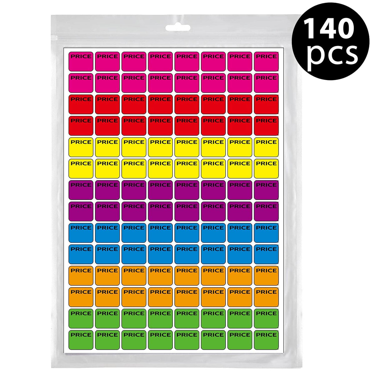 Boao neon-colored preprinted pricing labels for garage sales and yard sales, featuring 2240 multi-color sticker sheets.