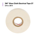 3M Glass Cloth Electrical Tape 27, 3/4 in x 66 ft, 1 Roll