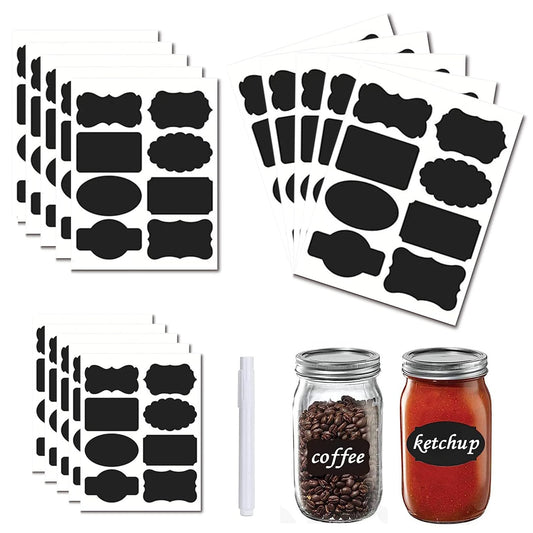 Black Chalkboard Labels - 120pcs Waterproof DIY Blackboard Stickers for Containers (Shape B) Shape B