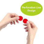 Roll of 1500 red round color-coding stickers with perforation line, 1-inch diameter, ideal for inventory labels by Hebayy.