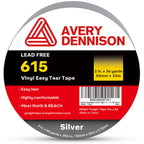 Avery Dennison Duct Tape, Heavy Duty PVC Easy Tear Tape, Strong Adhesive Waterproof Duct Tape for Indoor Outdoor Repairs, 2 in x 36 Yard, Silver, 1 Roll 2 in x 36 Yard(615)