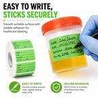 1000 PCS Specimen Collection Label 2"x1" Self Adhesive Vinyl Green Green, Black