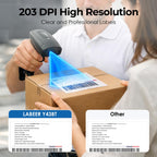 Labeer Bluetooth Thermal Shipping Label Printer, Wireless 4x6 Label Printer Black
