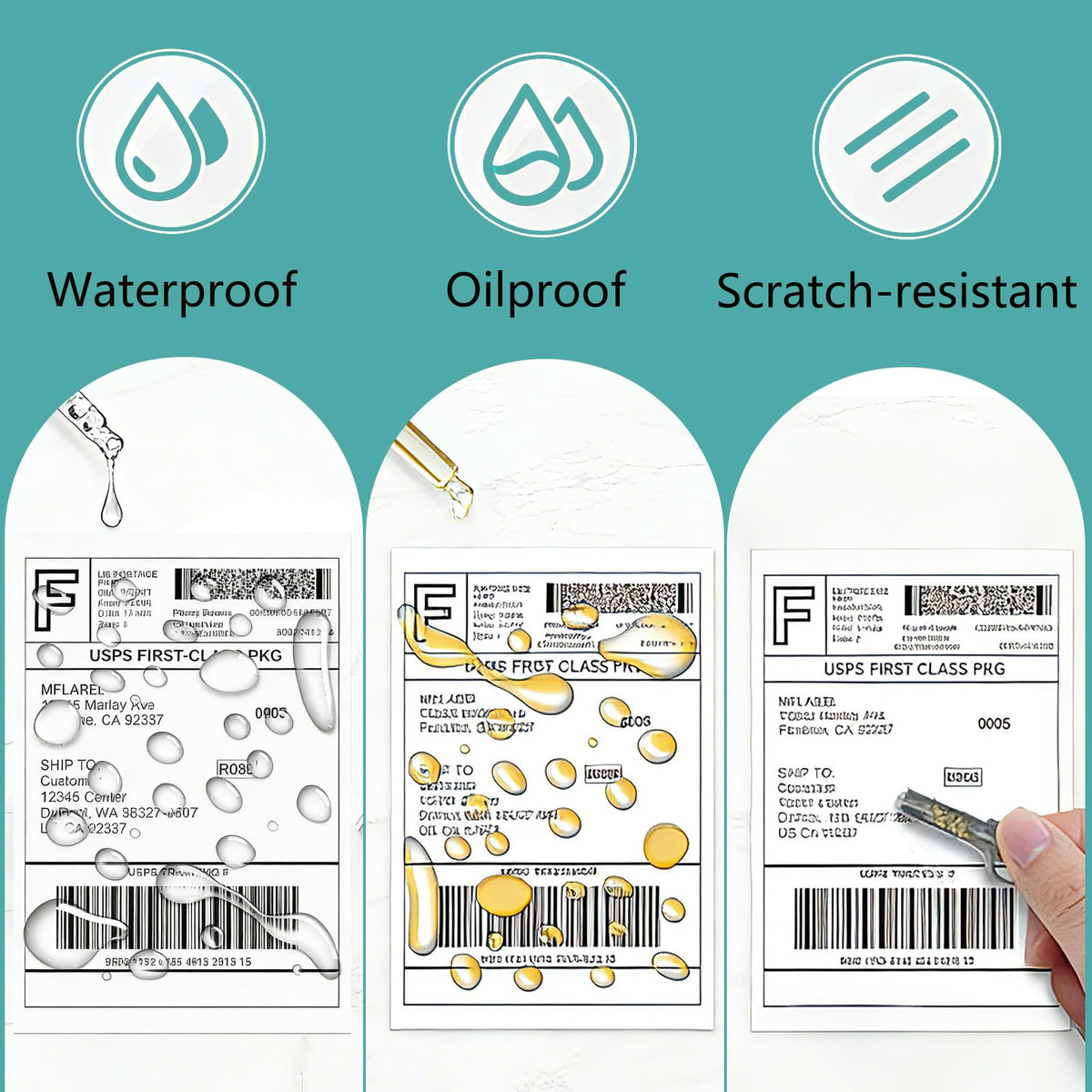 500 Pcs 4"x6" Direct Thermal Shipping Labels, 1 Roll