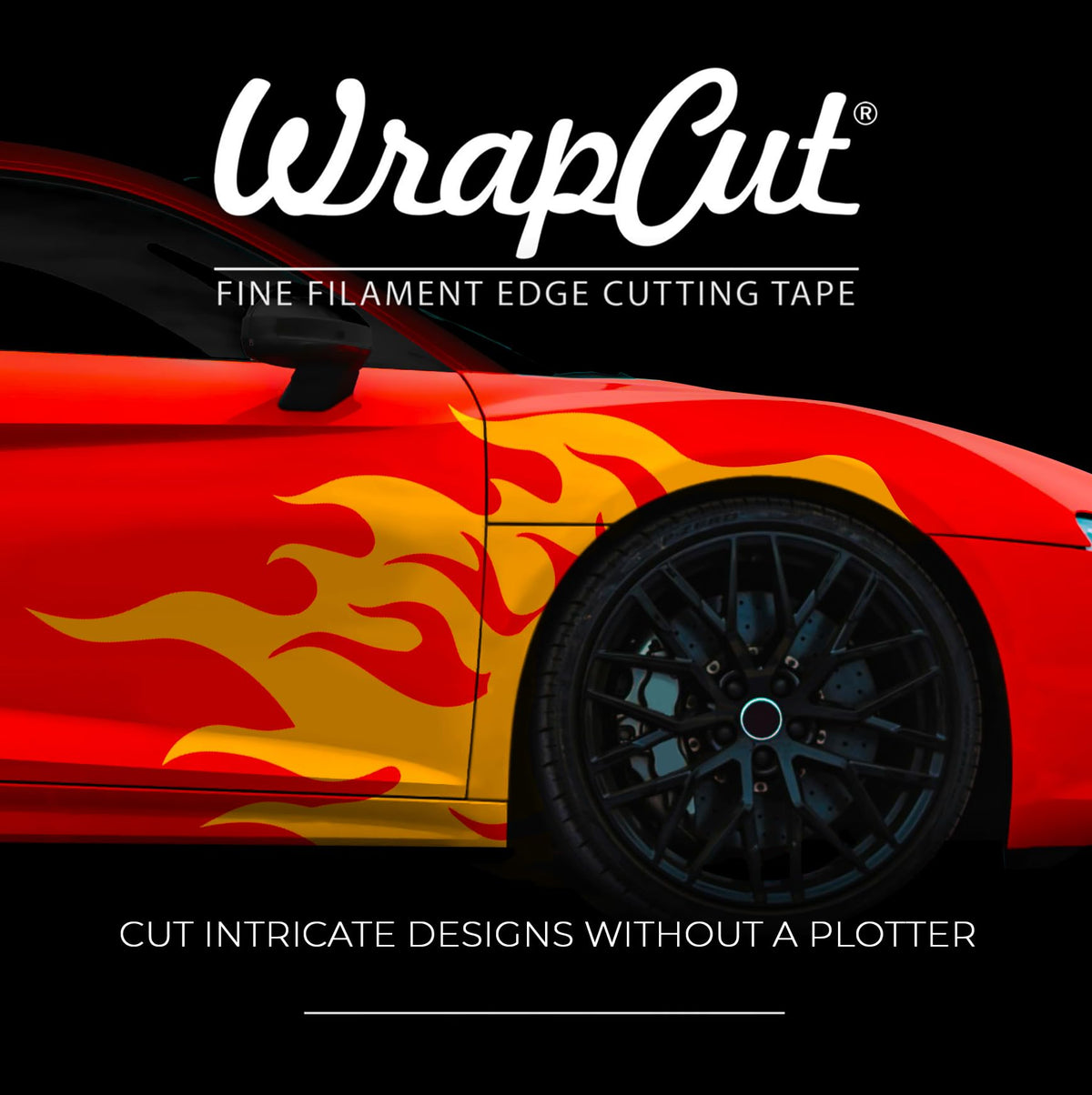 VViViD Wrap Cut 32ft (10M) Vinyl Wrap Edge Cutting Detailer Tape (3 Rolls + Squeegee) 3 rolls + Squeegee