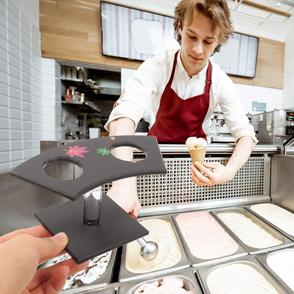 2holes Ice Cream Cone Stand Sushi Roll Holder with Stylish Dessert Display Rack for Parties Restaurants and Events Easy to Clean and Maintain 14.00X7.20X7.00CM