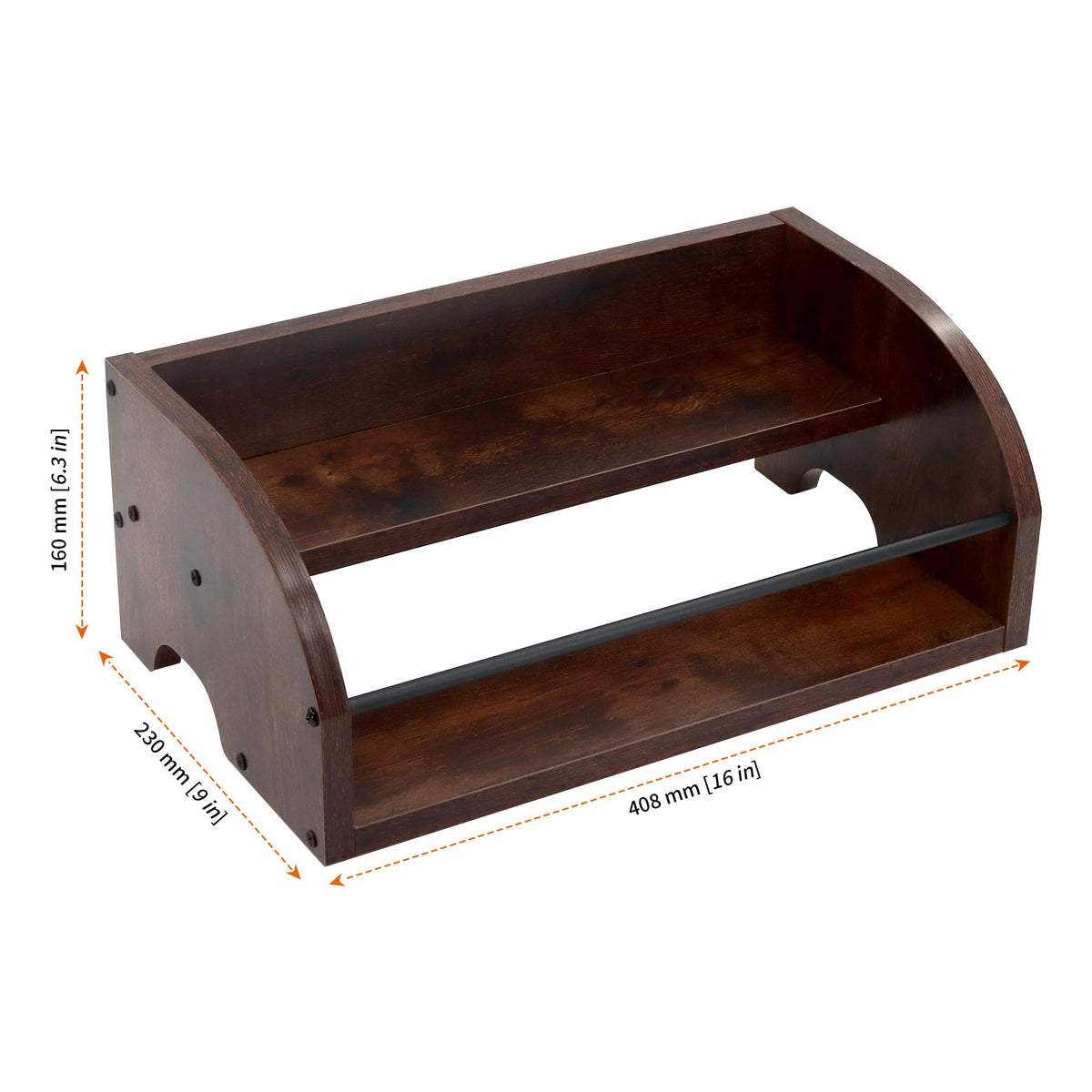 HOZEON 2PCS Wooden Liquor Bottle Display Shelf, 2 Tier Countertop Wine Rack