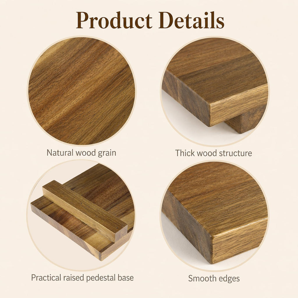 Acacia Wooden Riser for Kitchen Counter 12 x 7 x 1.6 in