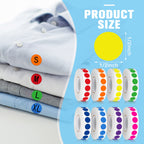 Gersoniel 16000 Pieces 1/2 Inch Dot Colored Stickers Roll 8 Colors