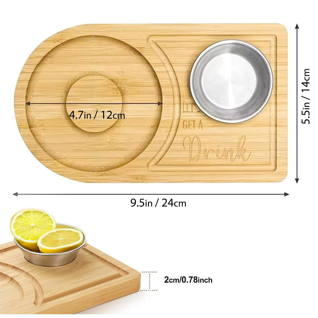 Solid Wood Margarita Rimmer for Home Bars & Parties (Rimmer+Board)