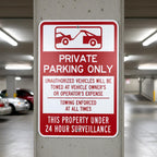 Zonon 1 Pack Private Parking Only Sign, 18" x 24"