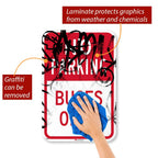 SmartSign - K-5443-HI-12x18 "No Parking - Buses Only" Sign | 12" x 18" 3M High Intensity Grade Reflective Aluminum Red on White