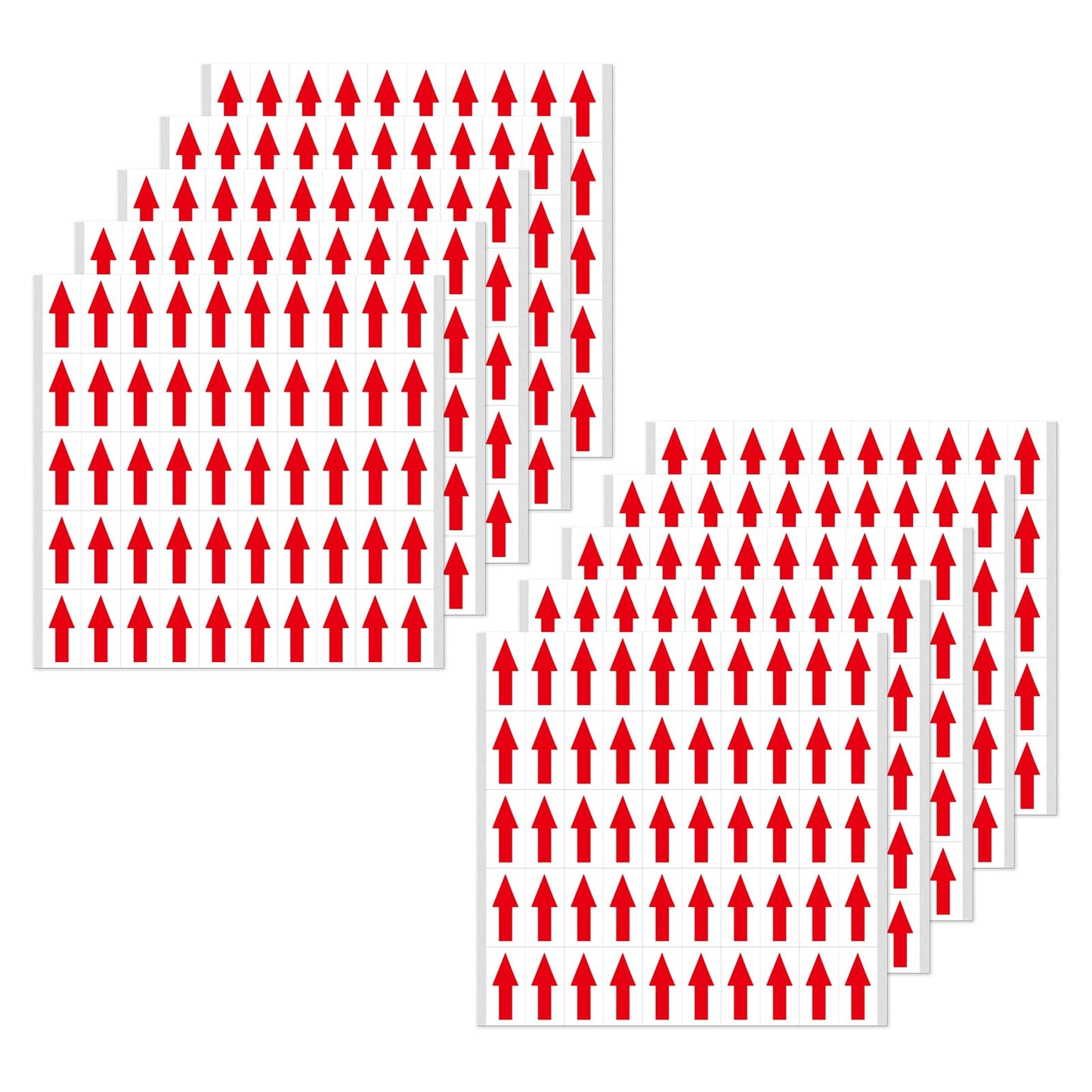 Red Small Arrow Stickers 1.6 Inch Sticker - Removable Waterproof Self-Adhesive Labels for Marking 500 PCS 1.6 x 0.8 Inch