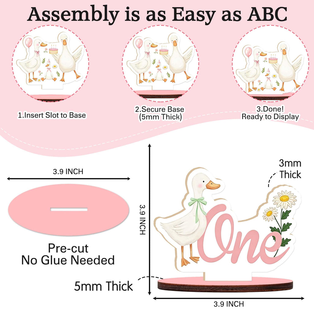 9Pcs Silly Goose Baby Shower Decorations,One Silly Goose Wood Table Centerpiece,Cute Tabletop Detachable Sign Tiered Tray Decor for Baby Shower Gender Reveal Birthday Party Favor Supplies