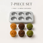 6 Piece Miniature Cake Set with Display Tray for Bakery Scenes