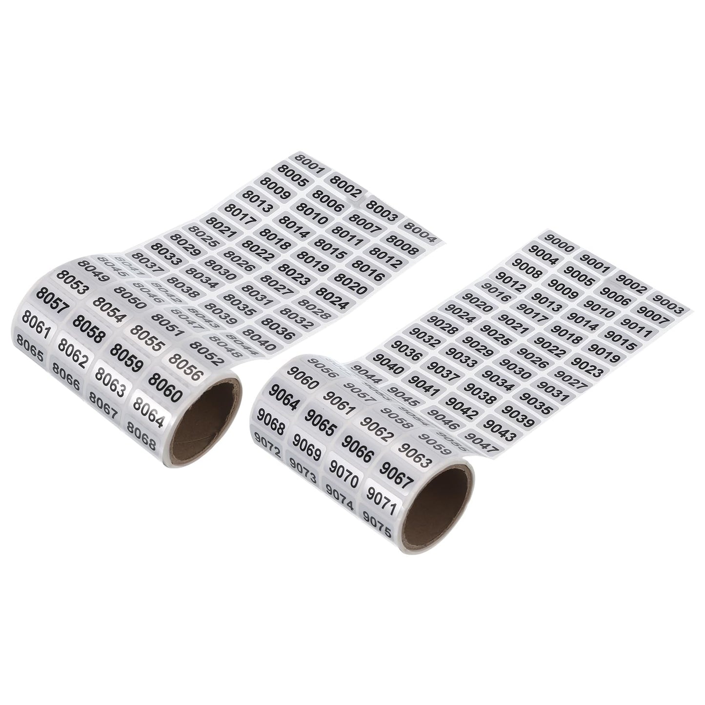 MECCANIXITY 8001 to 9000, 9001 to 1000 Consecutive Number Stickers Inventory Label Black Numbers for Office Warehouse Numbering Classification, Total 2000pcs