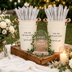 2 Pack Wedding Display Buckets, Galvanized Metal, 9.8 Inch