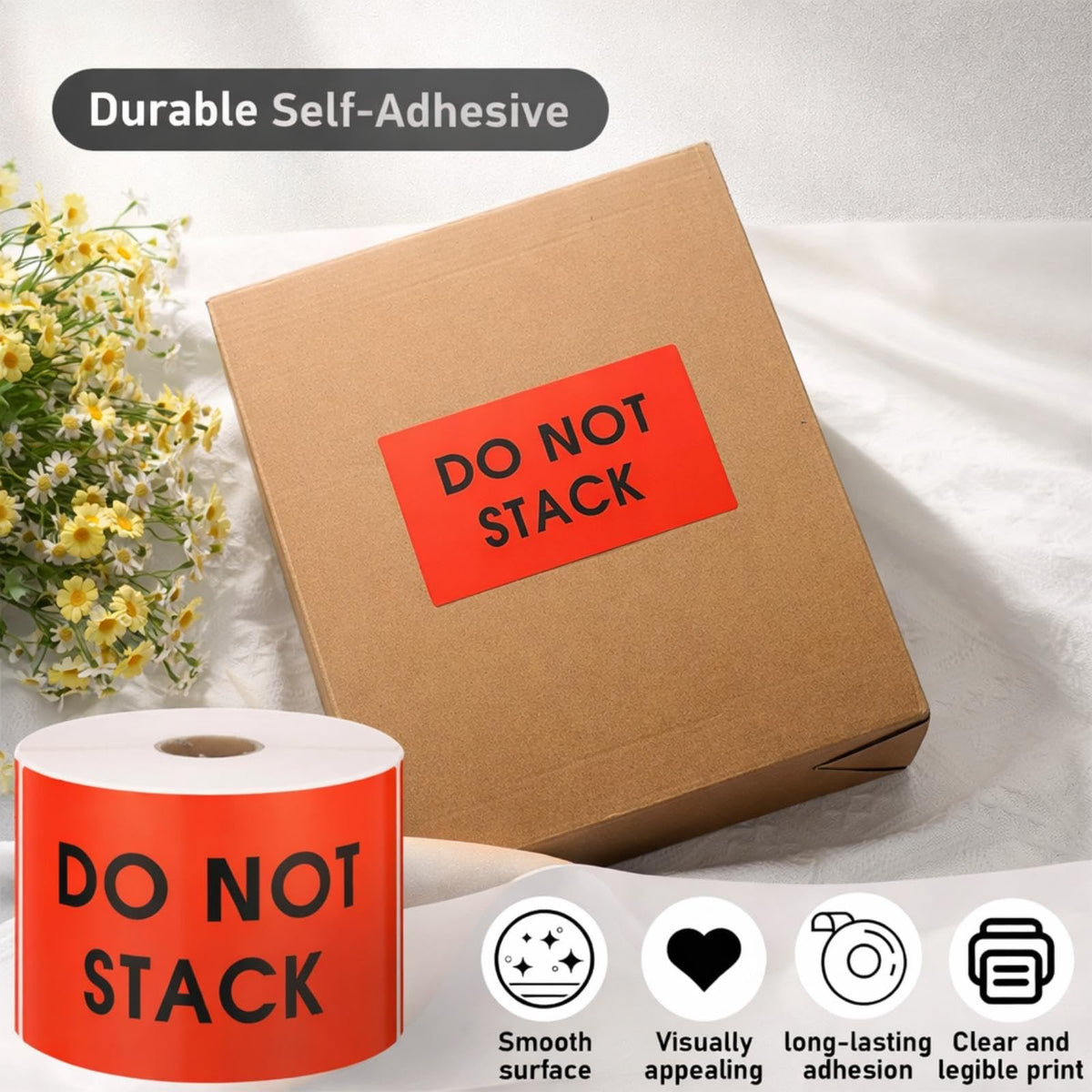 3" x 5" Do Not Stack Stickers 500/roll Shipping Labels Stickers