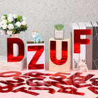 Seajan Red 184pcs 6" Shiny Giant Letter Sticker Alphabet Number Sticker
