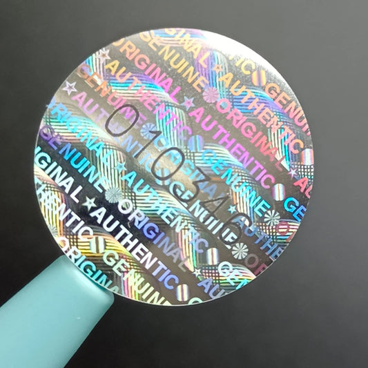 Round Tamper Evident Stickers High Security Warranty Void Seal Genuine Authentic Hologram Labels/Stickers with Unique Sequential Serial Numbering Circle Tamper Proof Stickers(320pcs,GQYH)