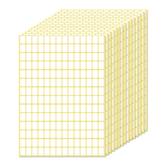 2940 Pcs White Small Price Tags Self-Adhesive Labels Writable Label Stickers for Jars Storage Containers Boxes File Folders Envelopes (13 X 9 mm)