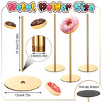 2 Pcs Metal Donut Display Stand Tower for Dessert Table, Gold 2
