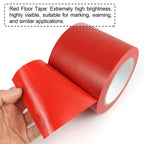 BOMEI PACK Floor Marking Tape 4 Inch x 108FT Red Warning Safety Stripe Tape for Walls, Floors, Pipes, Warterproof Caution Tape Ideal for Marking Hazardous Areas, Equipment