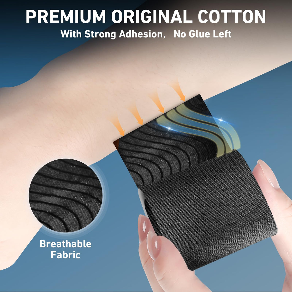 Kinesiology Tape for Ankle, KTQUICK 12 Count Ankle Tape Precut, Original Cotton Waterproof & Breathable, Enhance Elastic Kinesiology Athletic Tape for Ankle Support and Muscle to More Sports (Black) Black