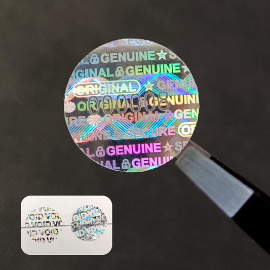 180pcs Tamper Proof Hologram Stickers Security Genuine Original Guaranteed Labels Warranty Void Seal Tamper evident Stickers with Unique Serial Number (0.6inch,Circular) 180pcs