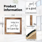 Today is A Good Day for A Good Day Inspirational Wood Box Sign for Home Decor,Freestanding Mini Wood Block Sign for Desk,Shelf or Wall Display 6" x 6" x 1.57" Today is a Good Day