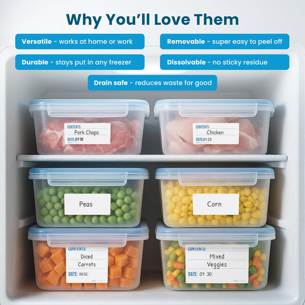 Kitchen Prep Bundle - 3" - 4" - 2" - Removable Dry Erase Labels