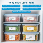Kitchen Prep Bundle - Fill-In 1x2 200/Roll - 2x2 200/Roll - Freezer Labels