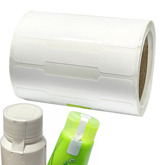 Blank Generic Tamper Evident Label - 2.8 x 1/2 Inch Tamper Proof Stickers with Permanent Adhesive Made with Durable PVC Material Waterproof,500 Labels on a Roll