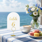 Table Numbers 1-20, Gold Wedding Table Numbers with Head-Table