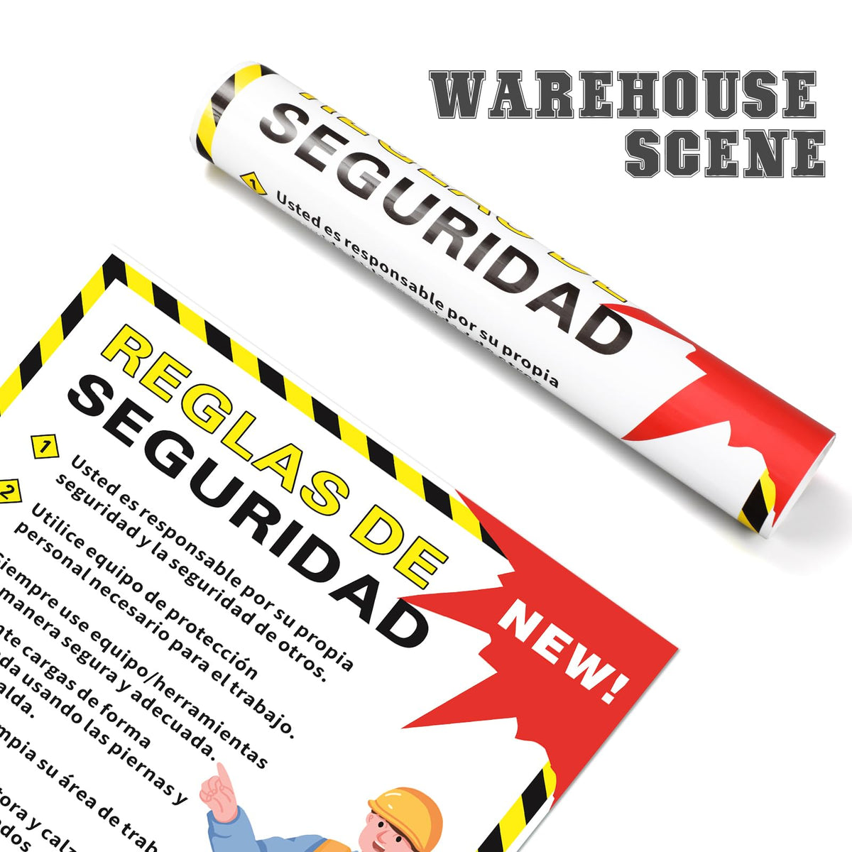 Affrolling Spanish Safety Rules Poster 18"x24" Waterproof Tear Resistant