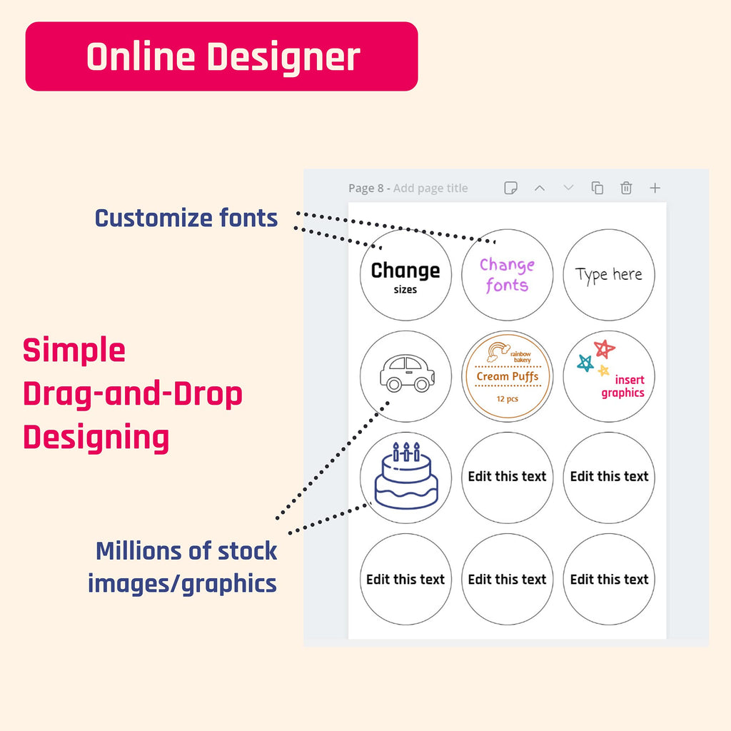 Printable white sticker labels from TownStix, 2x4 inches, matte finish, suitable for laser and inkjet printers, 30 sheets included.