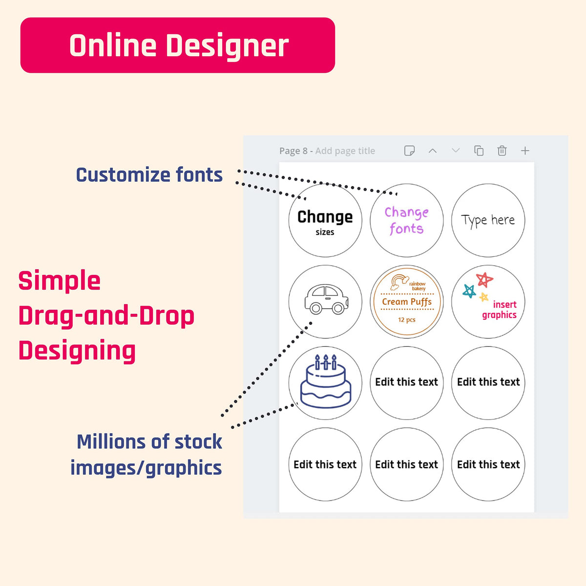 Printable white sticker labels from TownStix, 2x4 inches, matte finish, suitable for laser and inkjet printers, 30 sheets included.