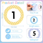 360pcs Large 3 Inch Pastel Number Stickers, 1-36 Number Stickers Pastle Style