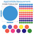 1400 PCS Round Color Coding Labels Stickers Classroom Must Haves