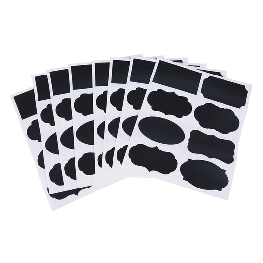 PMLAND 64 Pcs Chalkboard Label Stickers with 2 Erasable Chalk Pen for Kitchen Home Pantry Storage Office Class Kids Project