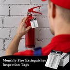 100 Pack Aluminum Fire Extinguisher Tags Monthly Inspection, 2027-2030 100
