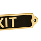 Sam Star Brass Metal Exit Door Sign Plaque |Traditional| Easy DIY Installation Plaques for Push, Pull, Parking (EXIT)